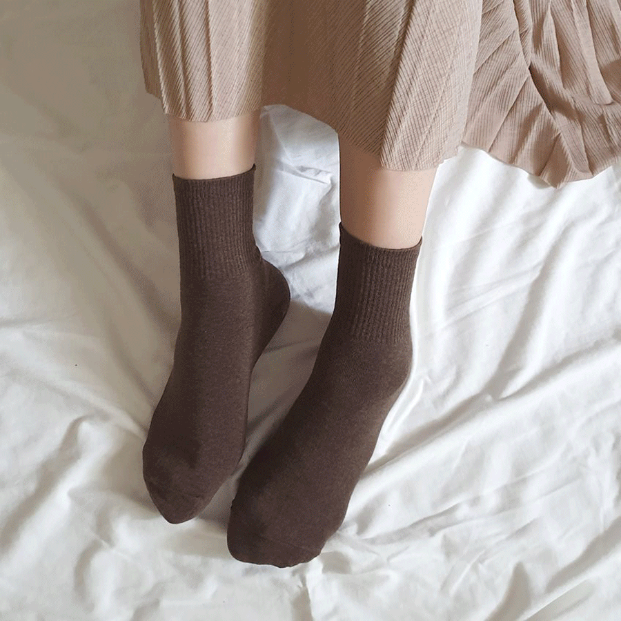 (누적판매1만돌파) 하프 골지 양말 7color 국내생산