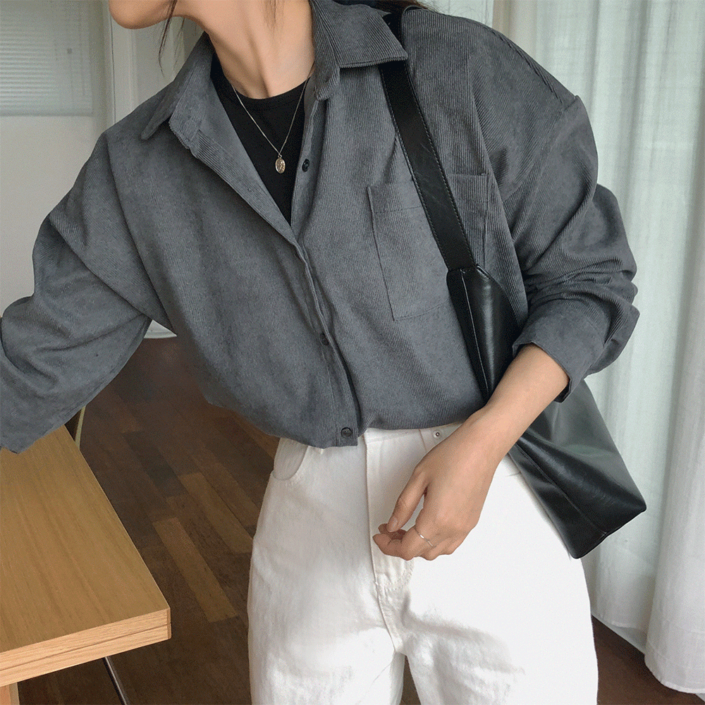 코듀로이 셔츠 남방 2color