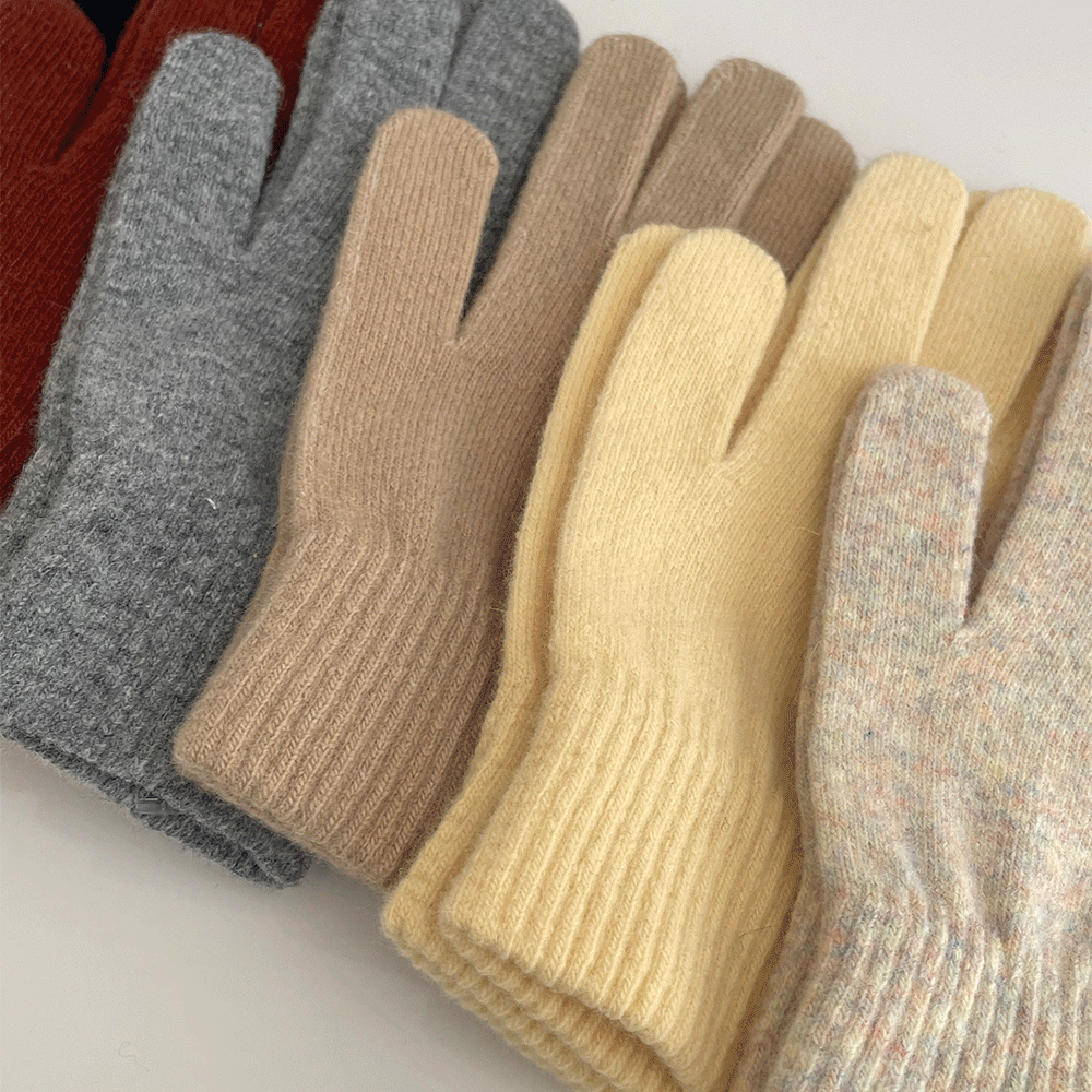 (울80/국내생산) 캐시미어 울 니트 장갑 6color