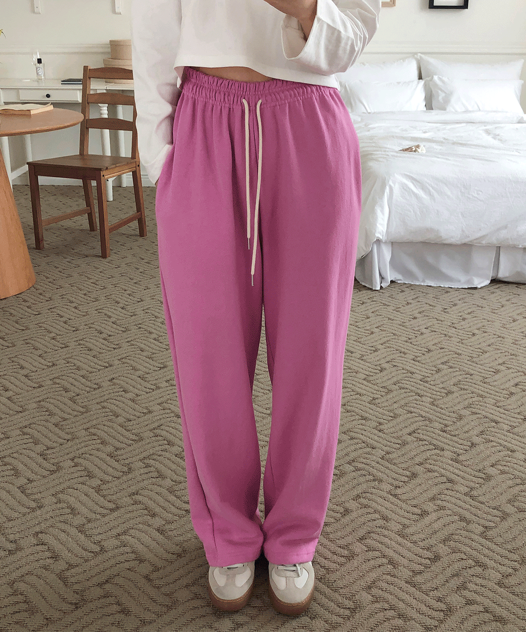 톡톡 쭈리 와이드 밴딩 팬츠