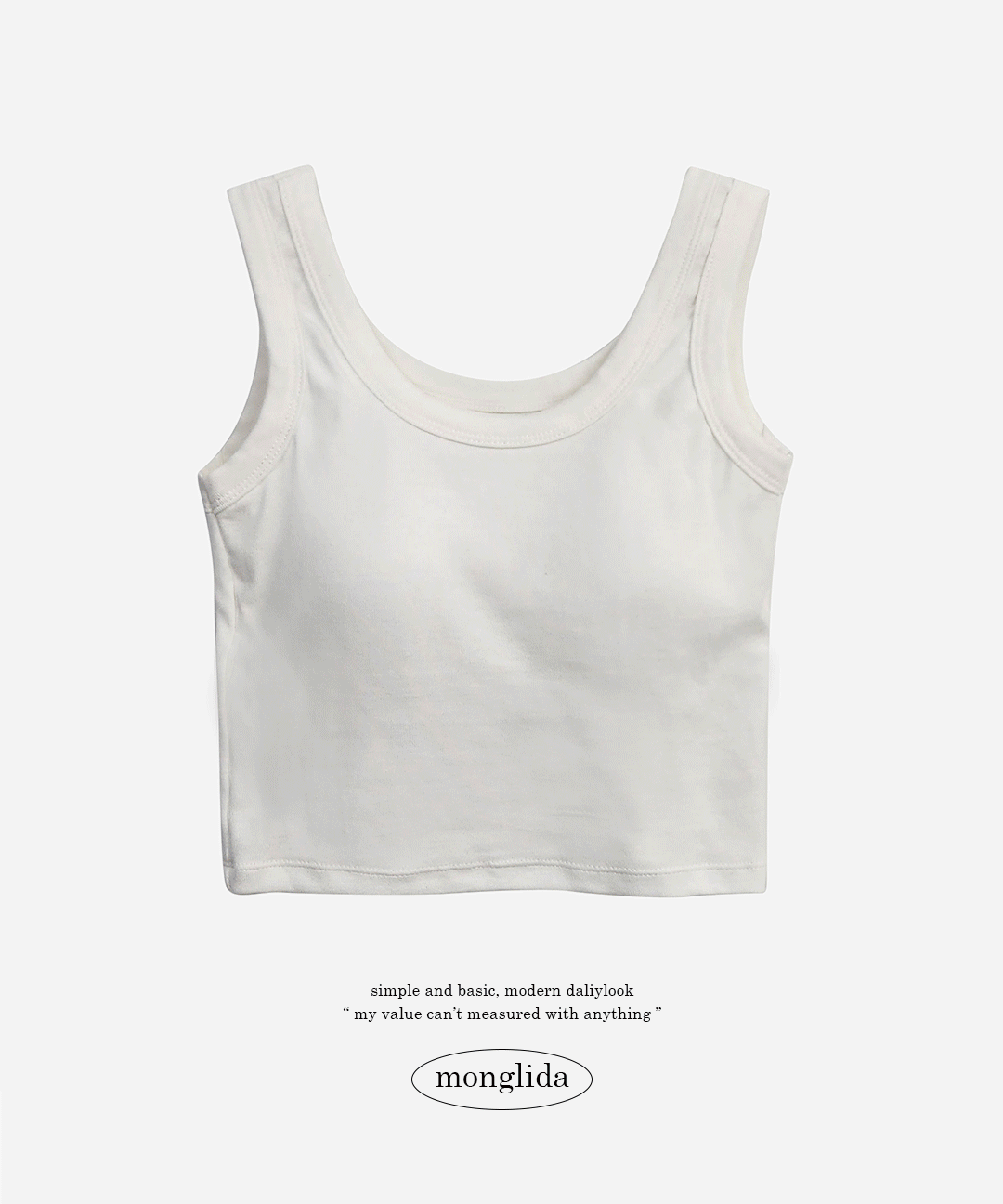 008 [캡내장] 베이직 유넥 크롭 캡나시 브라탑 (망고/넓은끈/면/이너/여름/여행룩)