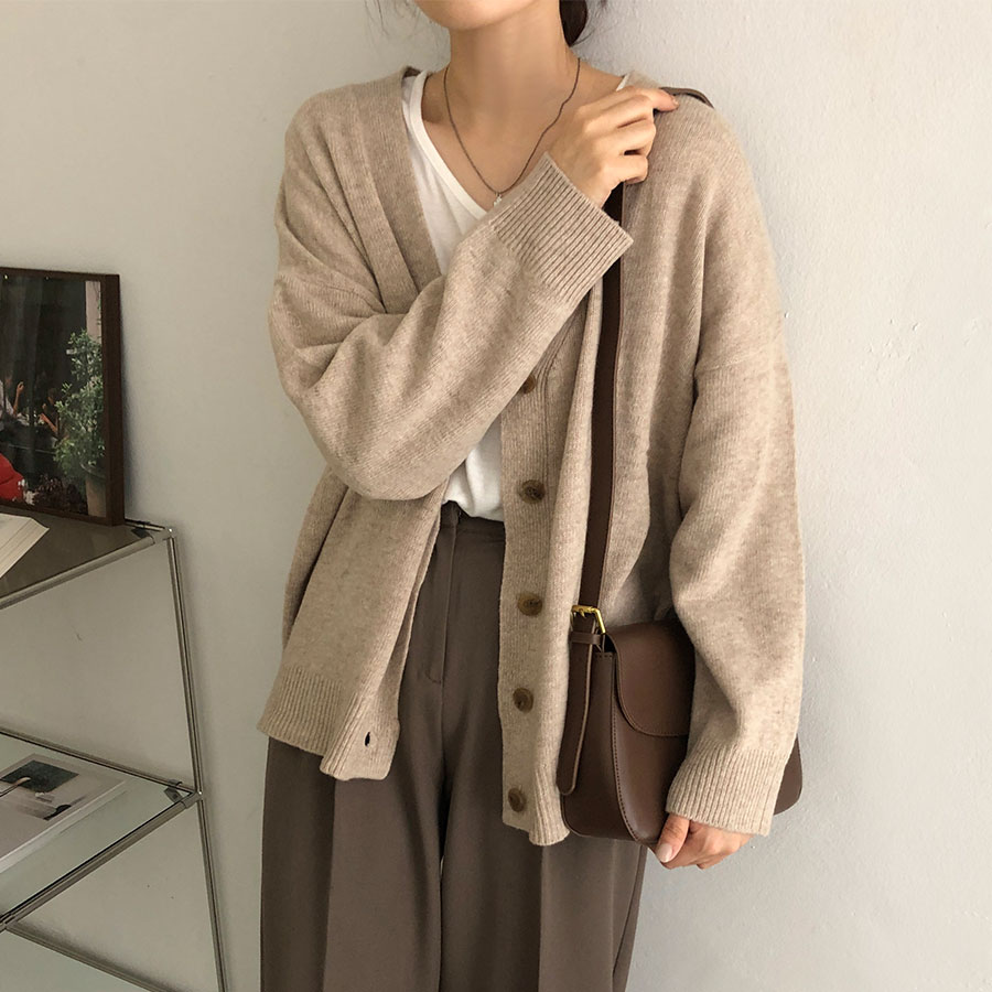 램스울 루즈핏 니트 가디건 6color